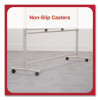 Magnetic Steel Mobile Dry Erase Board, 72 x 40, White Surface, Silver Aluminum Frame