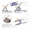 Ez Binder Clips, (25) Small (0.75"), (25) Medium (1.25"), (5) Large (2"), Gray, 55/Pack