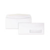 Address-Window Envelope, #10, Commercial Flap, Gummed Closure, 4.13 x 9.5, White, 500/Box