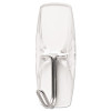Medium Clear Wire Hooks, Metal Wire, Silver/Clear, Supports 2 Lb, 6/Pack
