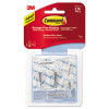 Medium Clear Wire Hooks, Metal Wire, Silver/Clear, Supports 2 Lb, 6/Pack