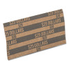 Flat Coin Wrappers, Dollars, Gray/Kraft, 1,000/Box