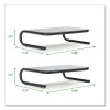 Metal Monitor Stand Riser For Computer, 14.88" x 11.33" x 4.21", Black, Supports 44 Lbs