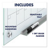 Infinity Magnetic Glass Calendar Board, Monthly Planning/Scheduling, 36" x 24", White Surface