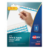 Print And Apply Index Maker Clear Label Dividers, 5-Tab, White Tabs, 11 x 8.5, White, 25 Sets