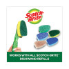 Soap-Dispensing Dishwand Sponge Refills, 2.9 X 2.2, Green, 2/Pack