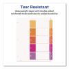 Customizable Toc Ready Index Multicolor Tab Dividers, 5-Tab, 1 To 5, 11 x 8.5, White, Traditional Color Tabs, 6 Sets