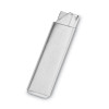 Jiffi-Cutter Compact Utility Knife With Retractable Blade, 3" Metal Handle, Chrome, 12/Box