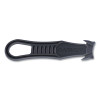 Safety Cutter Box Cutter Knife With Double Shielded Blade, 4" Plastic Handle, Black, 5/Pack