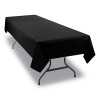 Table Set Rectangular Table Covers, Heavyweight Plastic, 54" X 108", Black, 6/Pack