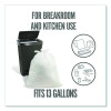 Tab-Tie Tall Kitchen Trash Bags, Tie-Flap, 13 Gal, 28" x 24", White, 80/Box