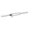 Self-Adhesive Two-Prong Paper Fastener Bases, 2" Capacity, 2.75" Center To Center, Matte Steel, 100/Box