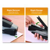 Inpower One-Finger Eco-Friendly Desktop Stapler, 25-Sheet Capacity, Black/Gray