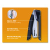 Inpower One-Finger Eco-Friendly Desktop Stapler, 25-Sheet Capacity, Black/Gray