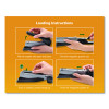 Inpower One-Finger Eco-Friendly Desktop Stapler, 25-Sheet Capacity, Black/Gray