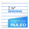 Gold Fibre Writing Pads, Narrow Rule, (50) White 8.5 x 11 Sheets, Dozen