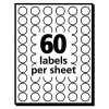 Handwrite Only Self-Adhesive Removable Round Color-Coding Labels, 0.5" Dia, Neon Red, 60/Sheet, 14 Sheets/Pack, (5051)