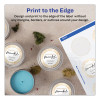 Round Print-To-The Edge Labels With Surefeed, 2.5" Dia, Glossy White, 90/Pk