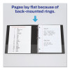 Mini Size Durable Non-View Binder With Round Rings, 3 Rings, 1" Capacity, 8.5 X 5.5, Black