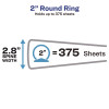 Mini Size Durable Non-View Binder With Round Rings, 3 Rings, 2" Capacity, 8.5 X 5.5, Black