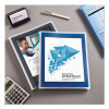 Flexi-View Six-Pocket Organizer, Accommodates (150) 11 x 8.5 Sheets, Translucent Navy Blue