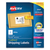 Shipping Labels W/ Trueblock Technology, Laser Printers, 3.33 X 4, White, 6/Sheet, 100 Sheets/Box