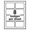 Flexible Adhesive Name Badge Labels, 3.38 X 2.33, White, 400/Box