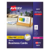 Clean Edge Business Cards Value Pack, Laser, 2 x 3.5, White, 10 Cards/Sheet, 100 Sheets/Box
