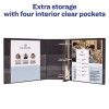 Heavy-Duty View Binder With Durahinge And Locking One Touch Ezd Rings, 3 Rings, 4" Capacity, 11 X 8.5, Black