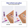Permanent Glue Stic Value Pack, 1.27 Oz, Applies Purple, Dries Clear, 6/Pack