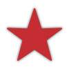 Pre-Inked Round Stamp With Microban, Star, 0.63" Dia, Red