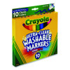 Ultra-Clean Washable Markers, Broad Bullet Tip, Assorted Colors, 10/Pack