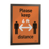 Duraframe Sign Holder, 8.5 x 11, Black Frame, 2/Pack