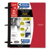 Flex Notebook, 5-Subject, Medium/College Rule, Randomly Assorted Cover Color, (150) 11 x 8.5 Sheets