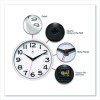Metro Wall Clock, 9" Diameter, Silver Case, 1 Aa (Sold Separately)