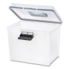 Weathertight Portable File Box, Letter Files, 13.7 X 10.4 X 11.8, Clear/Gray Accents