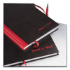 Hardcover Casebound Notebooks, Scribzee Compatible, 1-Subject, Wide/Legal Rule, Black/Red Cover, (96) 8.25 x 5.63 Sheets