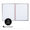 Hardcover Twinwire Notebooks, Scribzee Compatible, 1-Subject, Wide/Legal Rule, Black/Red Cover, (70) 8.25 x 5.88 Sheets