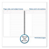 Wirebound Guided Business Notebook, Action Planner Project-Management Format, Dark Gray Linen Cover, (80) 11 x 8.5 Sheets