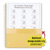 Wirebound Notebook, 5-Subject, Wide/Legal Rule, Randomly Assorted Cover Color, (200) 10.5 x 8 Sheets