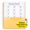Wirebound Notebook, 1-Subject, Wide/Legal Rule, Randomly Assorted Cover Color, (100) 10.5 x 8 Sheets