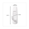 Large Utility Hooks, Plastic, White, Supports 5 Lb