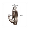 Large Traditional Decorative Hooks, Metal, Brushed Nickel, Supports 5 Lb