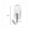 Small Toggle-Wire Hooks, Metal Wire, Silver, Supports 0.5 Lb, 28/Pack