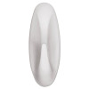 General Purpose Designer Hooks, Medium, Plastic, White, 3 Lb Capacity, 2 Hooks And 4 Strips/Pack