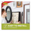 Bath Picture Hanging Strip Pairs, Holds Up To 4 Lb, Large: 0.75" x 3.65", Black, 12/Pack