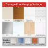 Bath Picture Hanging Strip Pairs, Holds Up To 4 Lb, Large: 0.75" x 3.65", Black, 12/Pack
