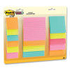 Pads In Supernova Neon Colors, (6) Unruled 2" x 2", (5) Unruled 3" x 3", (4) Note Ruled 4" x 4", 45 Sheets/Pad, 15 Pads/Set