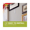 Sawtooth Picture Hanger Value Pack, Large, Plastic, White, 5 Lb Capacity, 3 Hooks And 6 Strips/Pack