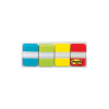1" Wide Tabs With Dispenser, Aqua, Lime, Red, Yellow, 88/Pack